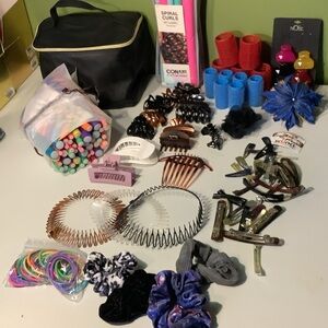 Massive hair curler/accessories bundle